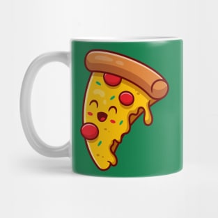 Cute Pizza Cartoon Illustration Mug